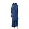 Factory direct sales of Nida two-piece solid color large-sized women's fashionable and trendy long prayer dress and robe details Picture